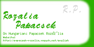 rozalia papacsek business card